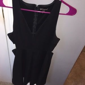 Black express dress with cutouts